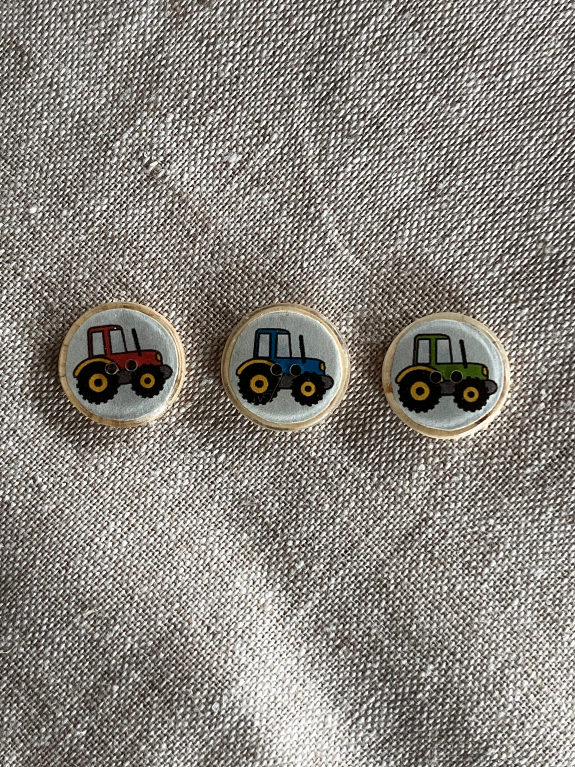 Kinderknopf Traktor aus Kokos – 16,5 mm