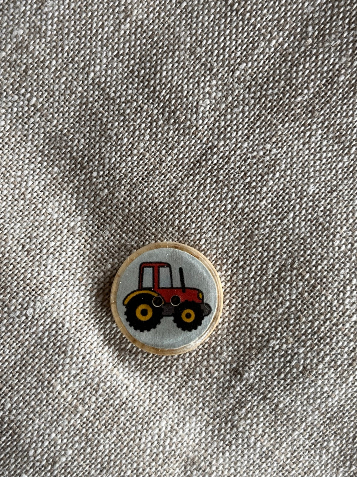 Kinderknopf Traktor aus Kokos – 16,5 mm