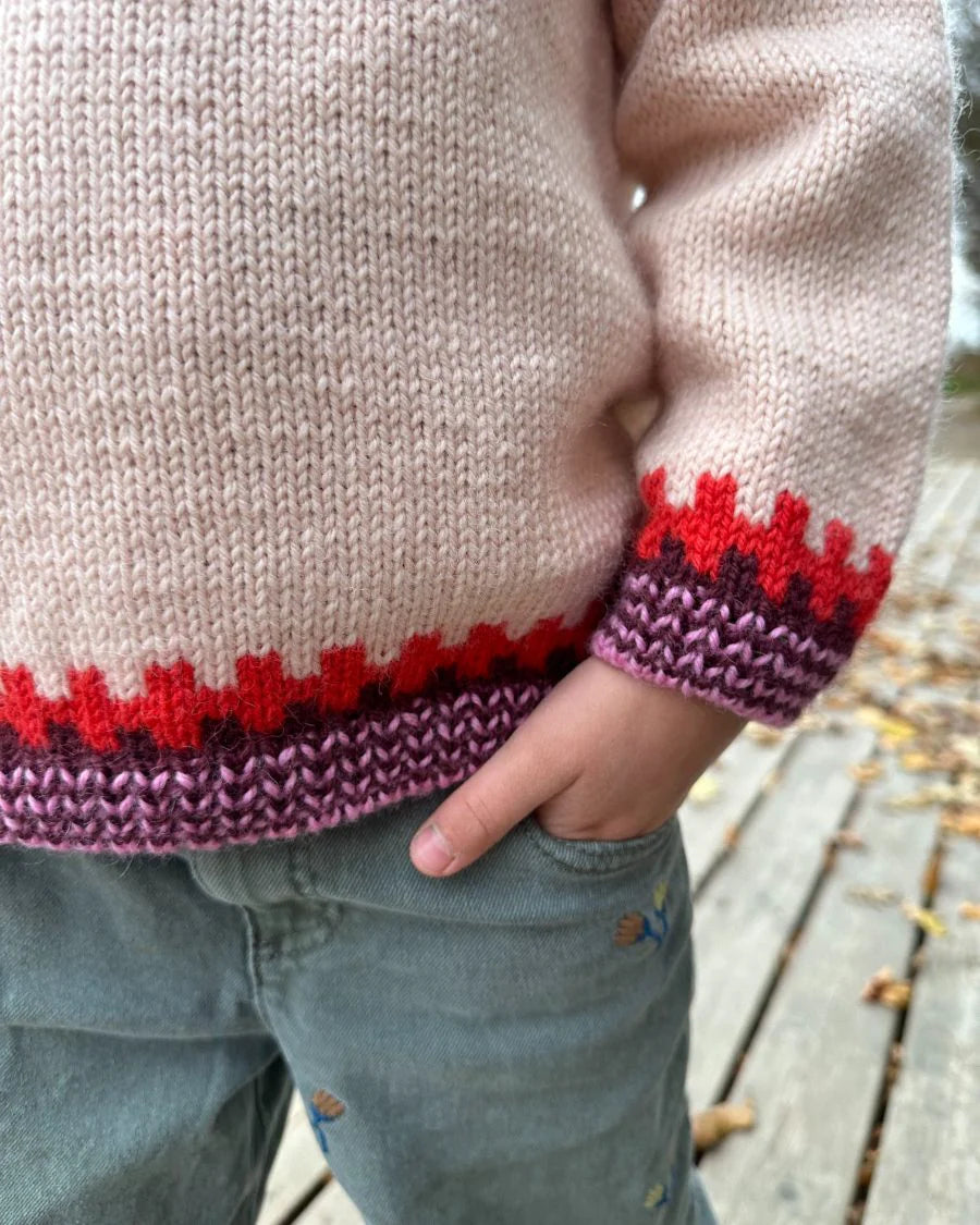Cross Sweater junior - Strickanleitung PetiteKnit