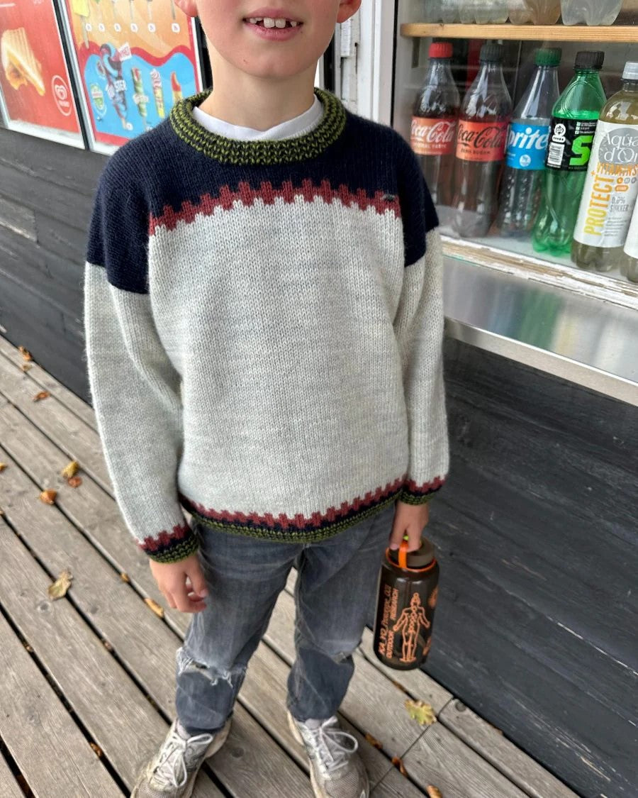 Cross Sweater junior - Strickanleitung PetiteKnit