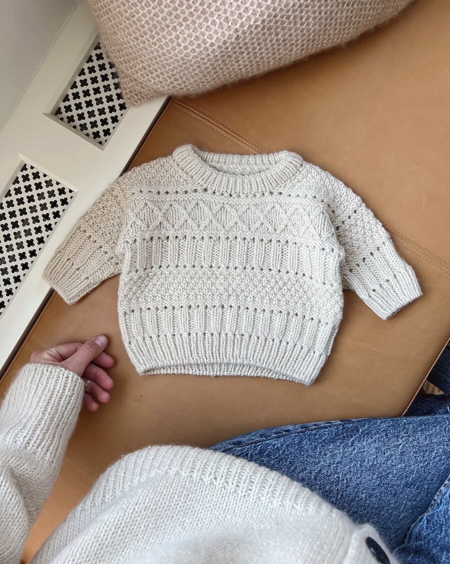 Ingrid Sweater Baby - Strickanleitung - Ideen in Strick