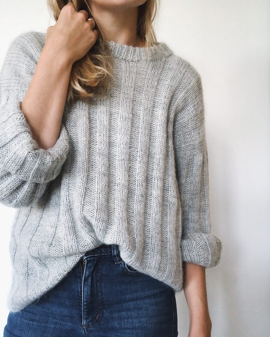 Längsstreifen Pullover - Strickanleitung - Ideen in Strick
