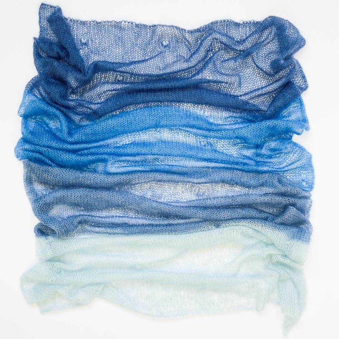 Cobweb Kidsilk Shawl handgefärbt im Strickpaket mit Anleitung (englisch) - Ideen in Strick