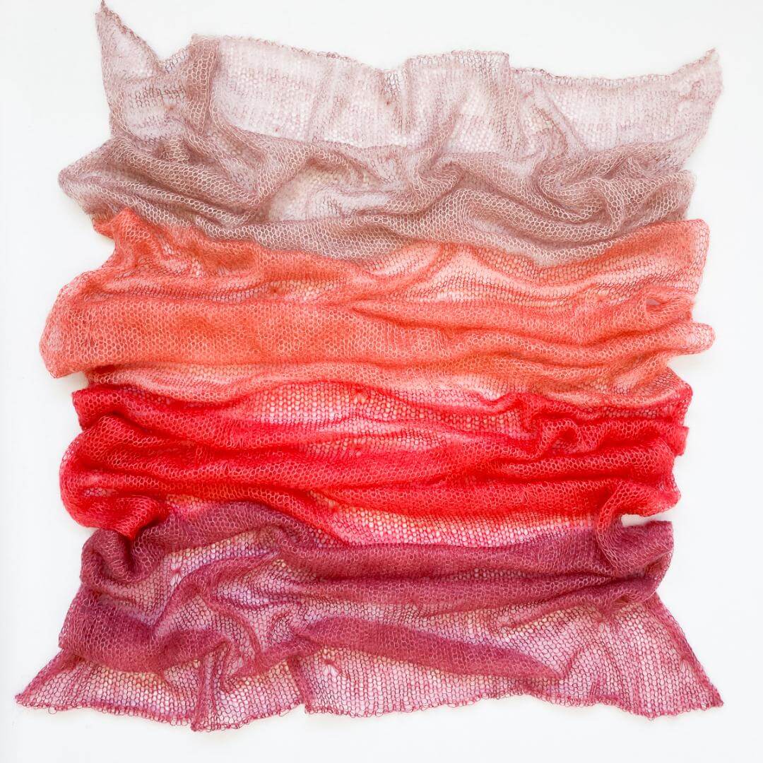 Cobweb Kidsilk Shawl handgefärbt im Strickpaket mit Anleitung (englisch) - Ideen in Strick