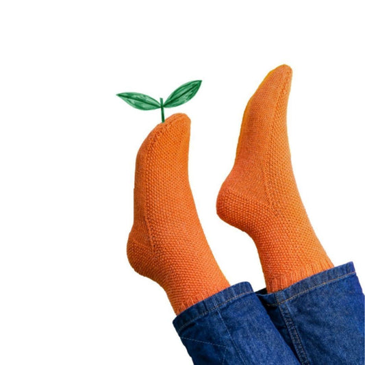 Orangensocken im Set mit Anleitungsheft Fruity Socks 🍊 Kremke