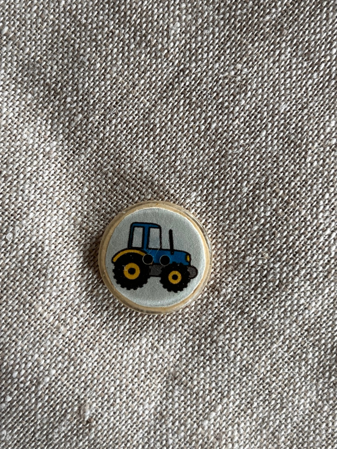 Kinderknopf Traktor aus Kokos – 16,5 mm