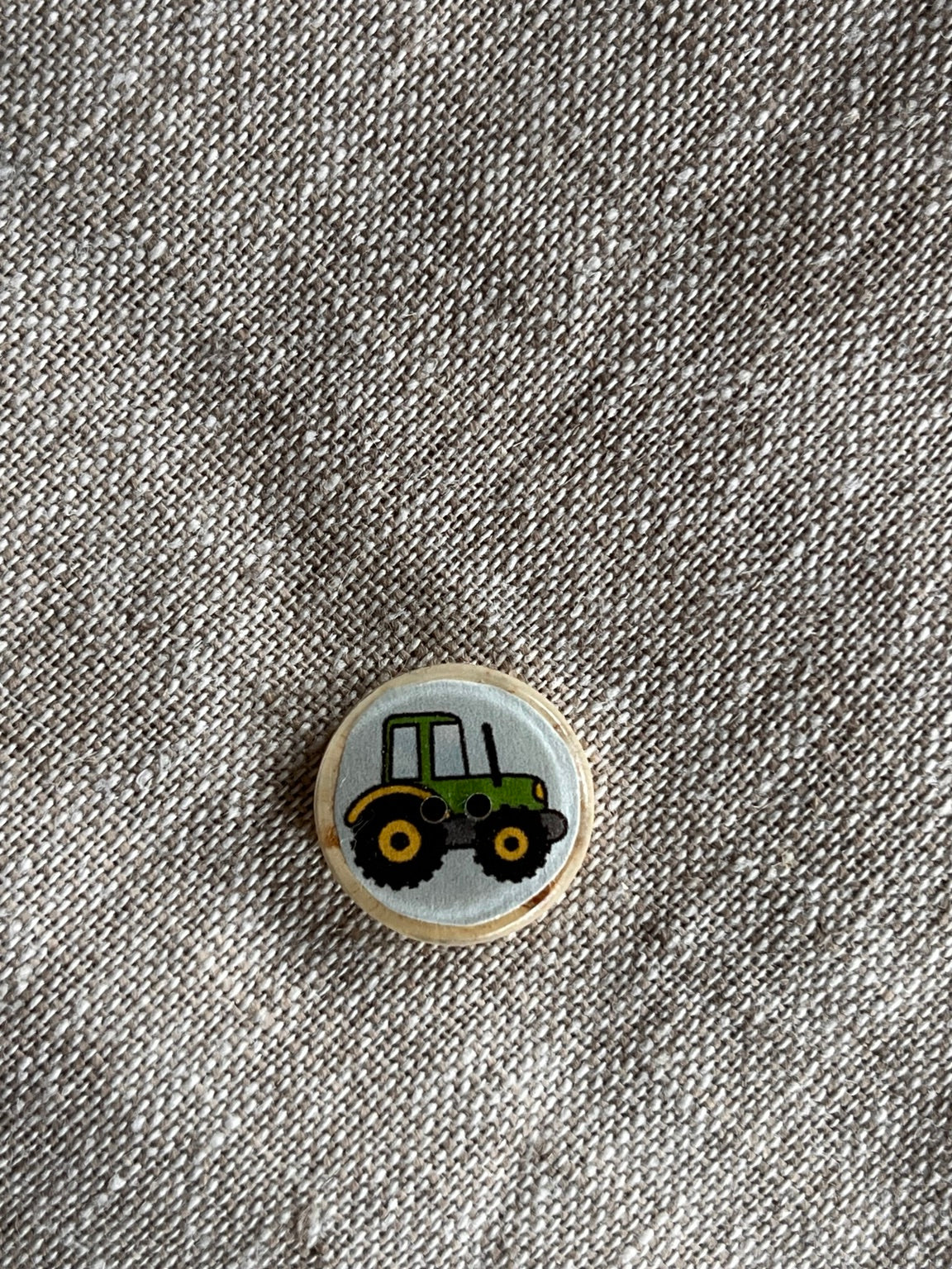 Kinderknopf Traktor aus Kokos – 16,5 mm