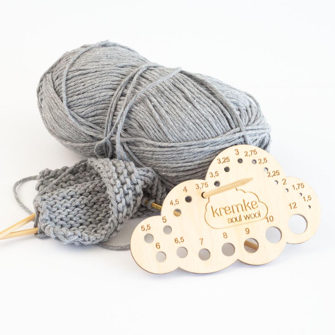 Kremke Nadelmaß aus Holz - Wolke - Ideen in Strick
