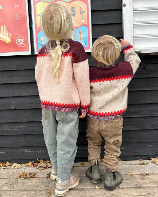 Cross Sweater junior - Strickanleitung PetiteKnit