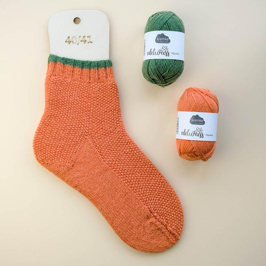 Orangensocken im Set mit Anleitungsheft Fruity Socks 🍊
